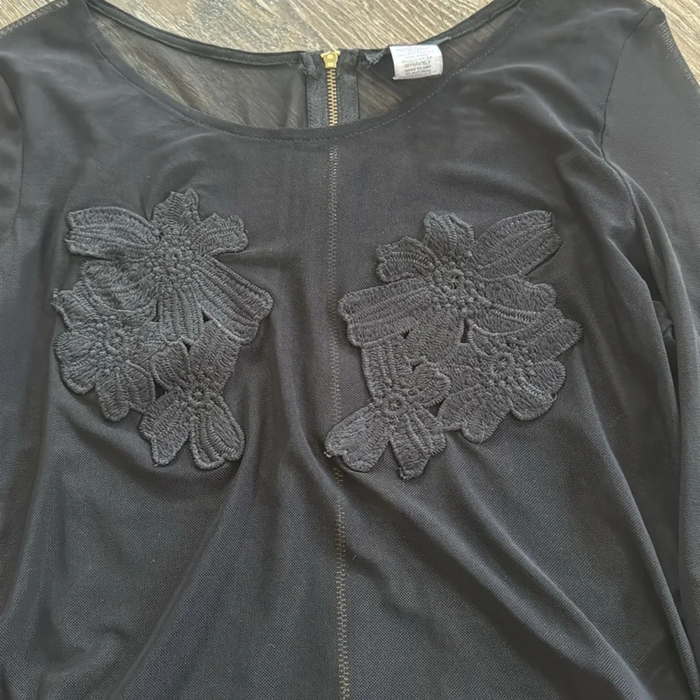 Black Mesh Top